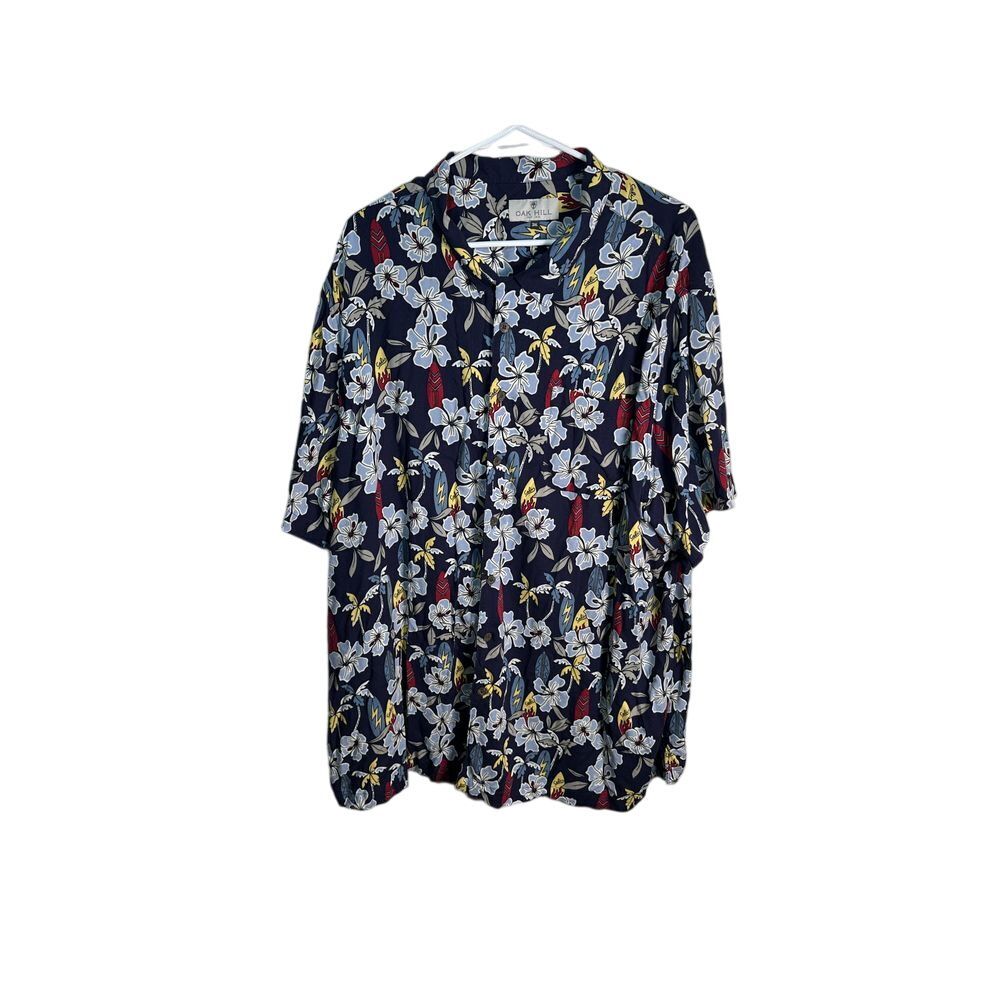 Oak Hill Hawaiian‎ Floral Print Button Down Shirt multicolor